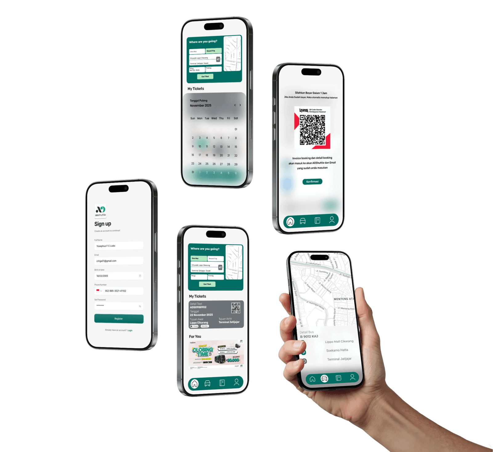 UI UX For AoShuttle